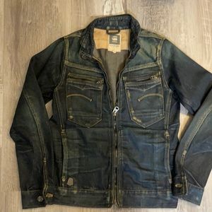 Raw denim indigo jacket.